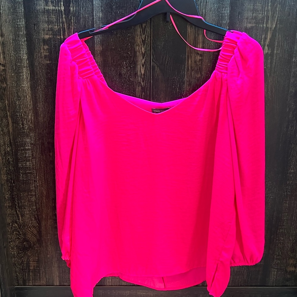 Vince Camuto Fuchsia Long Sleeve Blouse